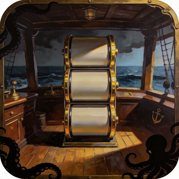 Free spins slot reel in dramatic pirate-casino illustration